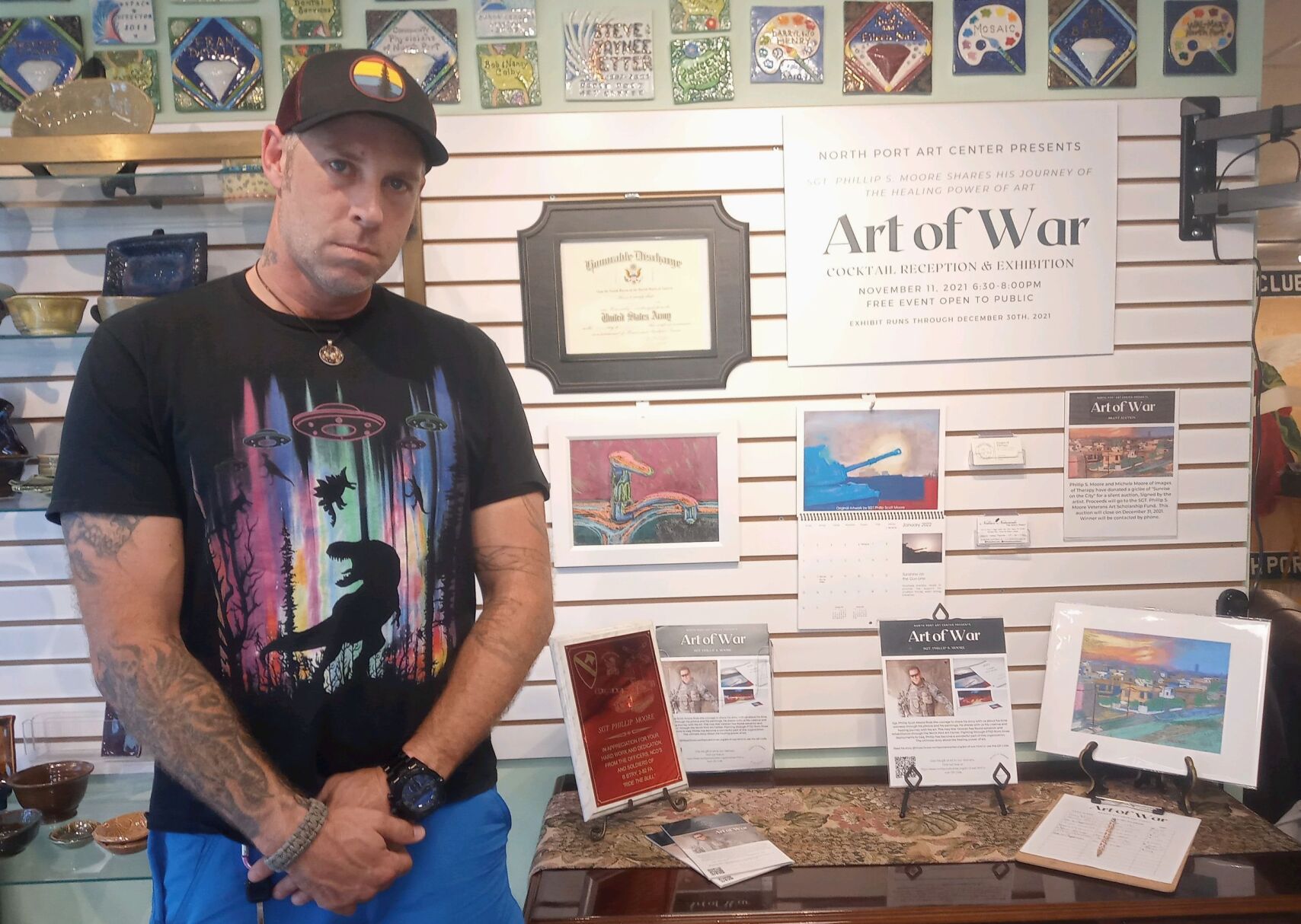 Sgt. Phillip Moore will be selling his art at the North Port Art Center on Veteran's Day